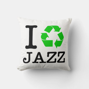 I Recycle Jazz Throw Pillow