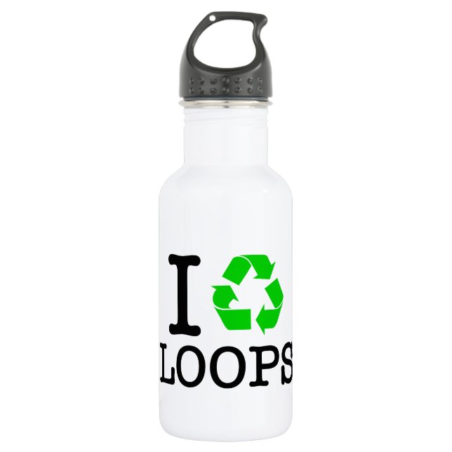 I Recycle Loops 532 Ml Water Bottle (Front)