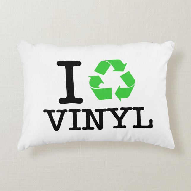 I Recycle Vinyl Accent Pillow (Front)