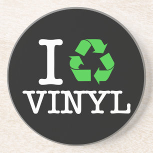 I Recycle Vinyl Coaster