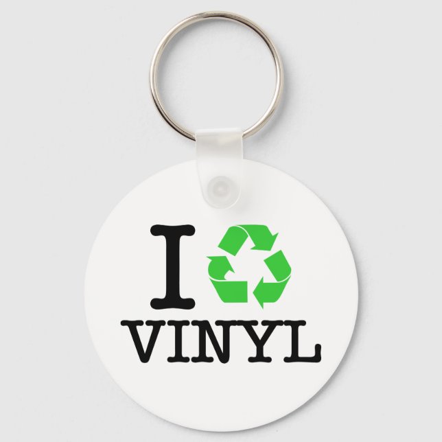 I Recycle Vinyl Keychain (Front)