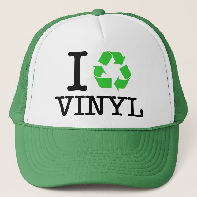 I Recycle Vinyl Trucker Hat (Front)
