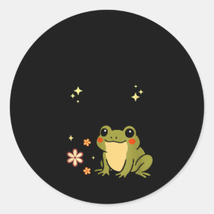 I Refuse To Lose My Whimsy – Cute Frog Quote Funny Classic Round Sticker