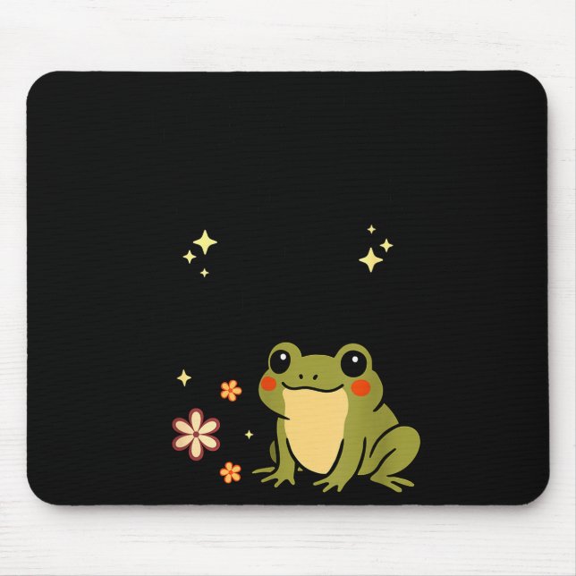 I Refuse To Lose My Whimsy – Cute Frog Quote Funny Mouse Pad (Front)