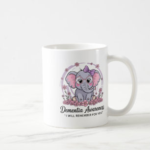 I Remember For You Cute Elephant Dementia Awarenes Coffee Mug