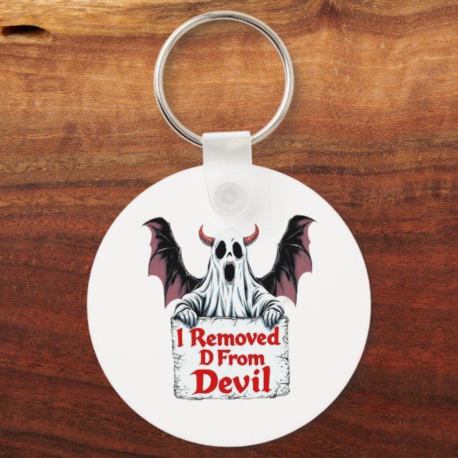 I Removed D from Devil – Dark Fantasy Gothic  Keychain (Front)