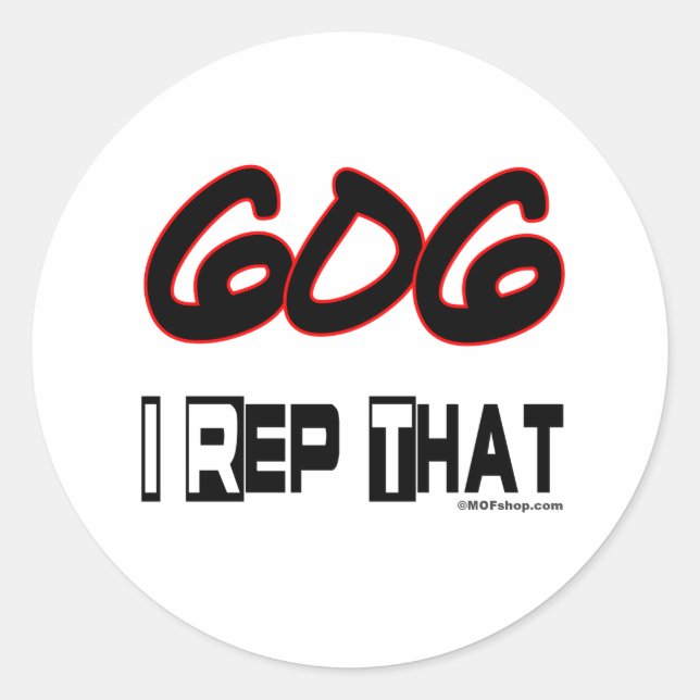 I Rep That 606 Area Code Classic Round Sticker (Front)