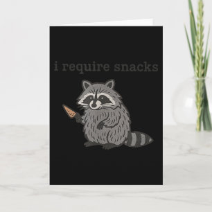 I Require Snacks Raccoon Shirt Men Women Funny Rac Card