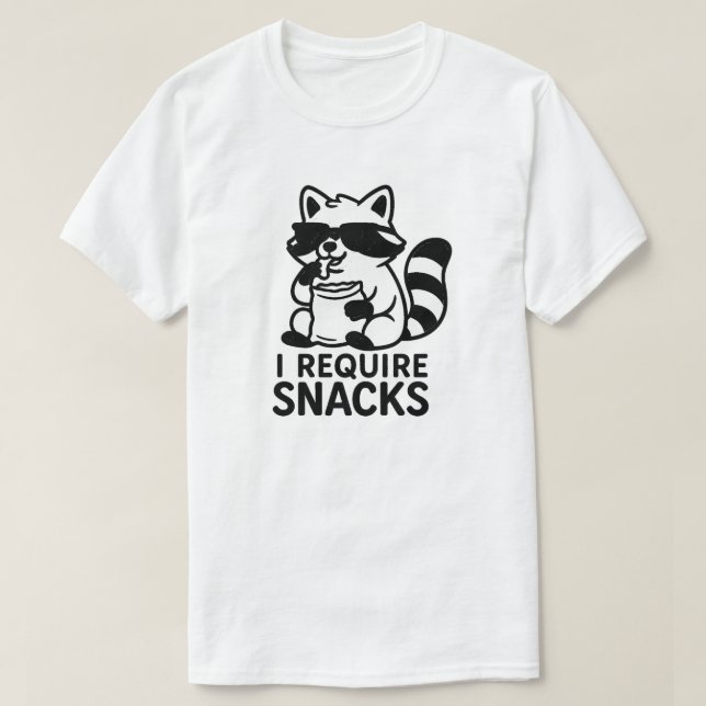 I REQUIRE SNACKS T-Shirt (Design Front)