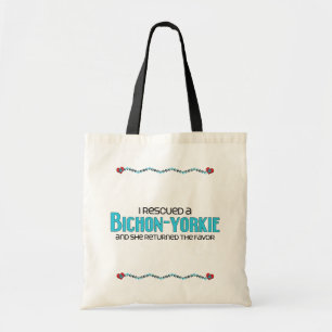 I Rescued a Bichon-Yorkie (Female) Dog Adoption Tote Bag
