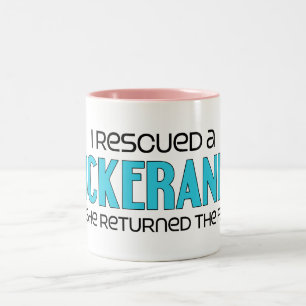 I Rescued a Cockeranian (Female) Dog Adoption Two-Tone Coffee Mug