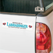 I Rescued a Labradinger (Male) Dog Adoption Design Bumper Sticker (On Truck)