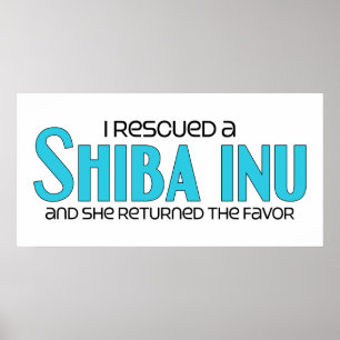 I Rescued a Shiba Inu (Female Dog) Poster