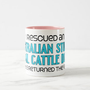 I Rescued a Stumpy Tail Cattle Dog (Male) Two-Tone Coffee Mug