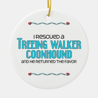 I Rescued a Treeing Walker Coonhound (Male Dog) Ceramic Ornament