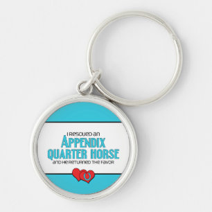 I Rescued an Appendix Quarter Horse (Male Horse) Keychain