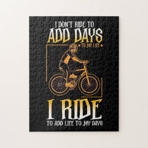 I Ride Bike To Add Life To My Days Jigsaw Puzzle