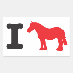I ride - I love riding a cart horse Sticker