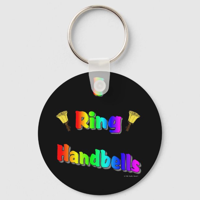 I Ring Handbells Keychain (Front)