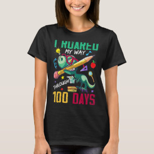 I Roared My Way Through 100 Days Dinosaur Rex For T-Shirt