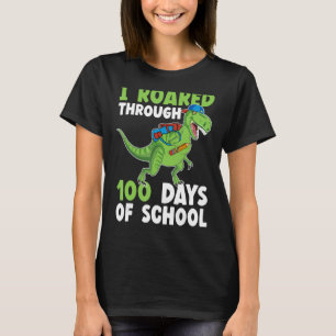 I Roared Through 100 Days Of School Dinosaur 100th T-Shirt