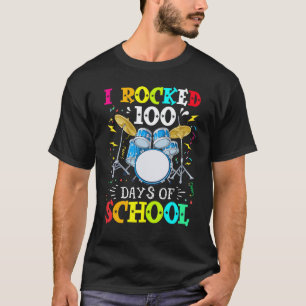 I Rock 100 Days Of School Rocker Teacher Kids Stud T-Shirt