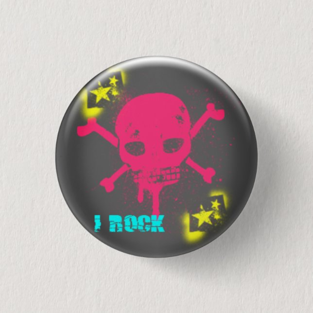 I Rock 1 Inch Round Button (Front)