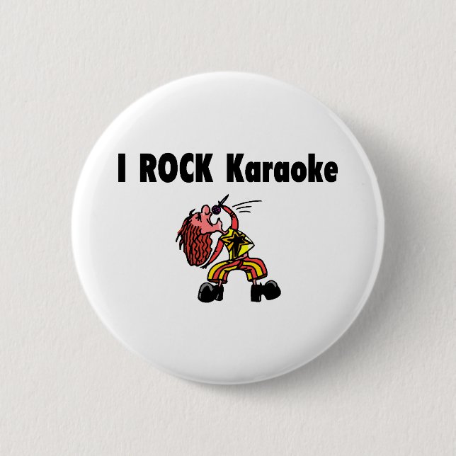 I Rock Karaoke 2 Inch Round Button (Front)