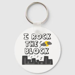 I Rock The Block Keychain
