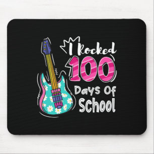 I Rocked 100 Days Of School B Guitar Kids Girls Gi Mouse Pad