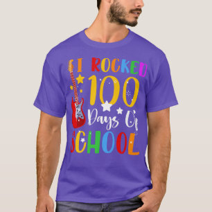I Rocked 100 Days Of School Guitar Music Lovers Bo T-Shirt