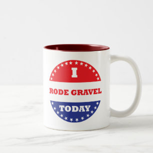 I Rode Gravel Today Two-Tone Coffee Mug