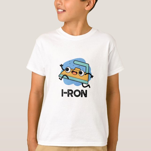 I-ron Funny Running Iron Pun  T-Shirt (Front)