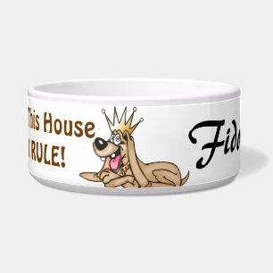 I Rule Customized Dog Bowls