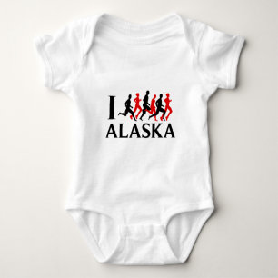 I RUN ALASKA BABY BODYSUIT