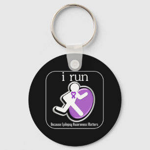i Run Because Epilepsy Matters Keychain