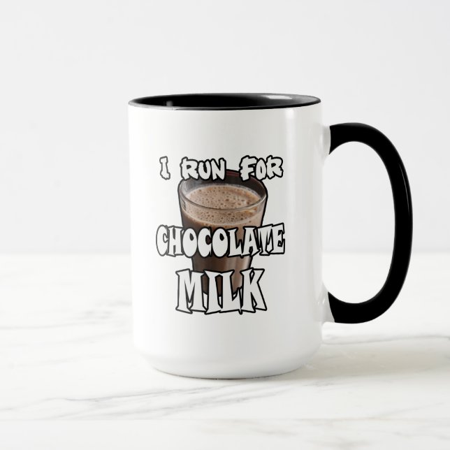 I Run for Chocolate Milk Running Mug (Right)