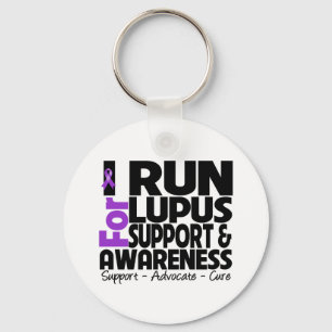 I Run For Lupus Awareness Keychain