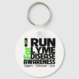 I Run For Lyme Disease Awareness Keychain