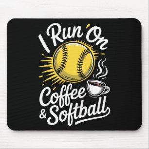 I Run On Coffee And Softll Funny Mouse Pad