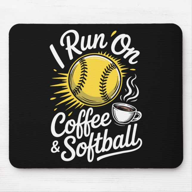 I Run On Coffee And Softll Funny  Mouse Pad (Front)