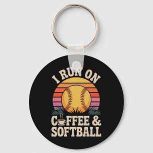 I Run On Coffee And Softll Keychain