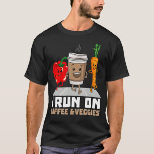 I Run On Coffee Veggies Vegetarian Vegan Runner Gi T-Shirt