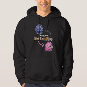 I Run On Iced Coffee Cute Reversible Octopus Coffe Hoodie