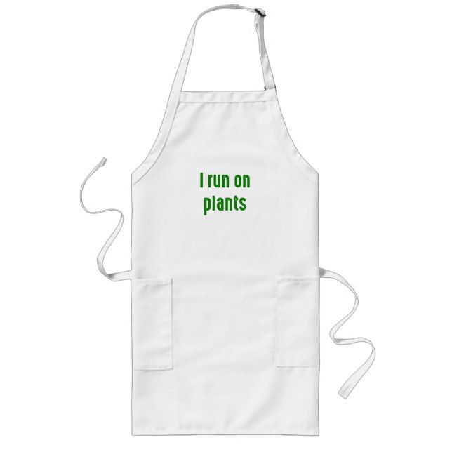 I run on plants long apron (Front)