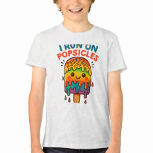 I Run on Popsicles – Colourful Summer T-Shirt for 