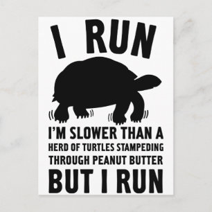 I Run (Turtles) Postcard