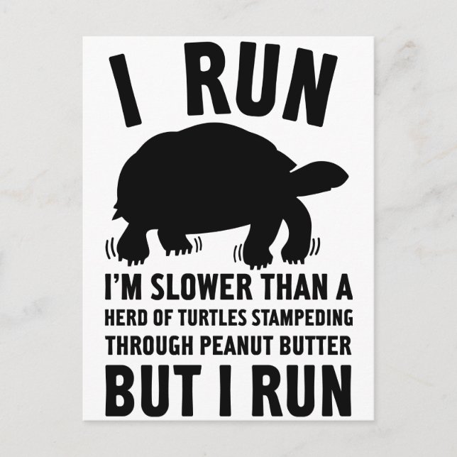I Run (Turtles) Postcard (Front)