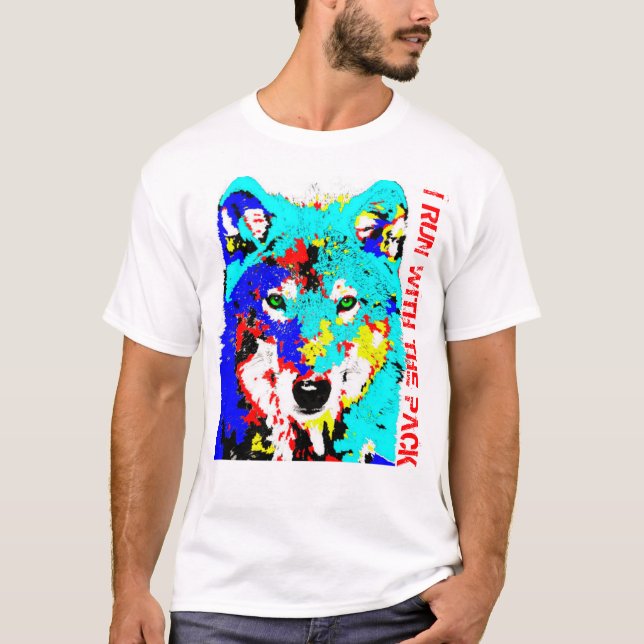 I RUN WITH THE PACK - WOLF T-SHIRT (Front)