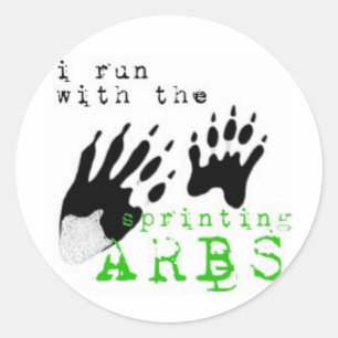 I run with the SPRINTING ARBS Classic Round Sticker